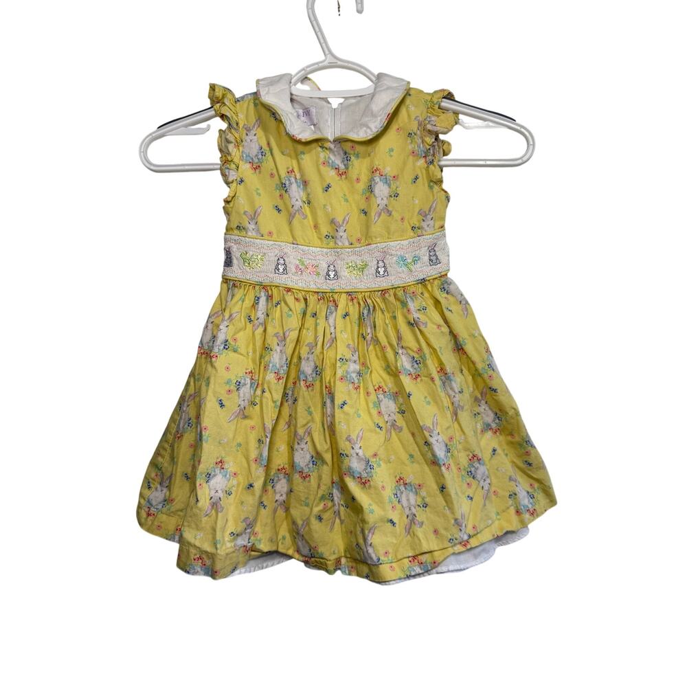 Iris & Ivy bunny easter peasant dress girls 3T prairie cottagecore fairy vintage